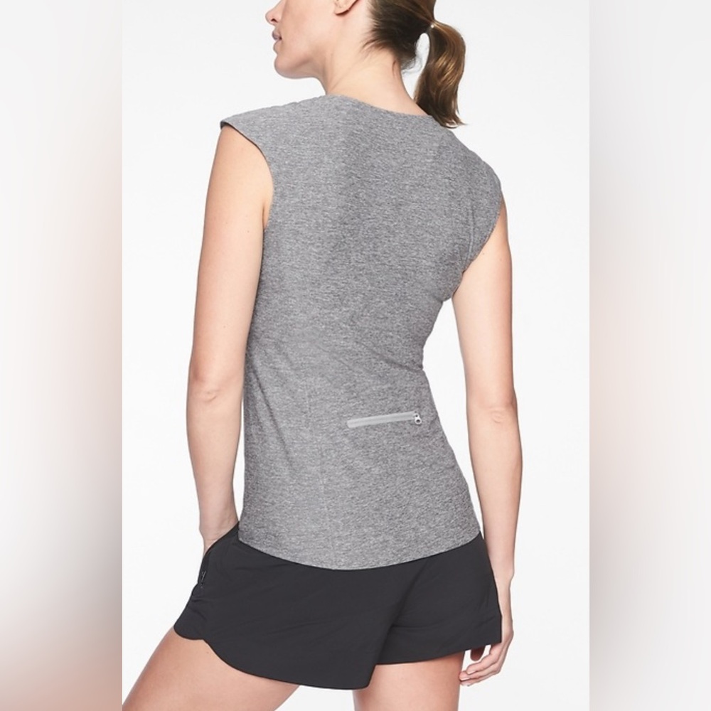 Athleta Pacifica Wrap Front Tank Heather Gray Size XL NWT